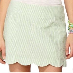 Lilly Pulitzer January Green Seersucker Skort size 2